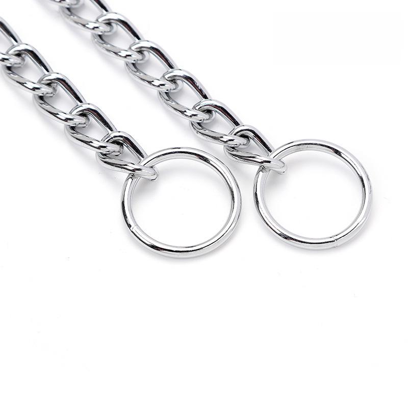 Triple Iron Chain Double Circle Necklace for Poodles and Golden Retrievers