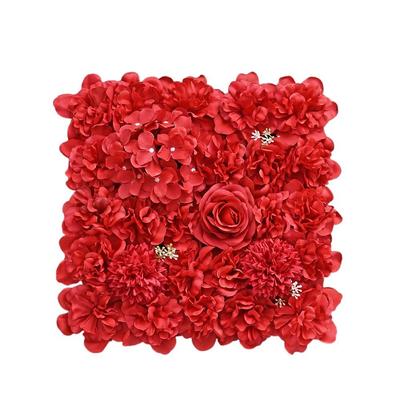 Paneles de pared de flores artificiales hechos a mano con temática de rosas. Fáciles de instalar. Fondo de boda de rosas. Duraderos y realistas.