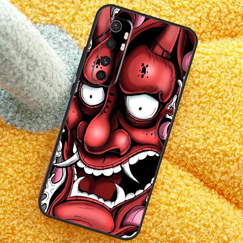 Japanese Oni Hannya Demon Mask Case For Xiaomi 15 Ultra 14 13T 14T 15T 17 Pro Max  Cover For POCO X7 Pro X5 X6 F5 F6 F7 F8