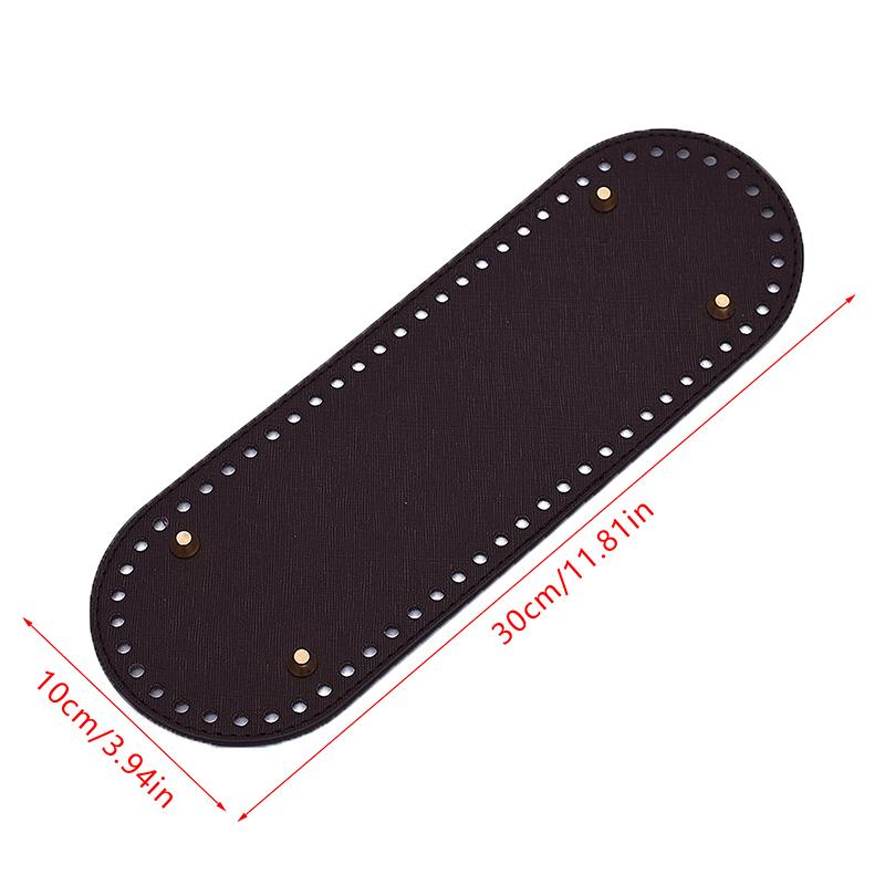 30*10Cm Oválné Dno Pro Pletenou Tašku PU Kožené Doplňky K Tašce Ručně Vyráběné Dno DIY Háčkované Dno Tašky Jednobarevná Část Tašky