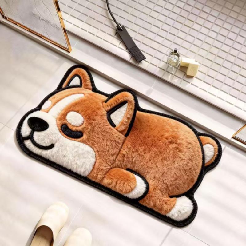 Cartoon Dirt Resistant Pvc Silk Ring Door Mats Hallway Doorway Foot Dust Removal Easy Clean Wear-Resistant Anti-Slip Floor Mat