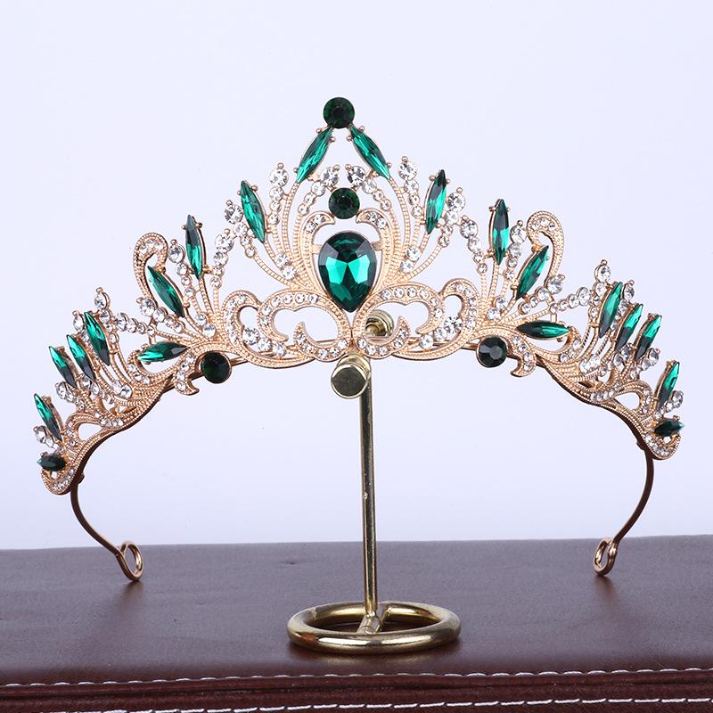 Braut Kopfbedeckungen Luxuriöse neue Krone Hochzeitskleid Barock Geburtstag Krone Haarschmuck