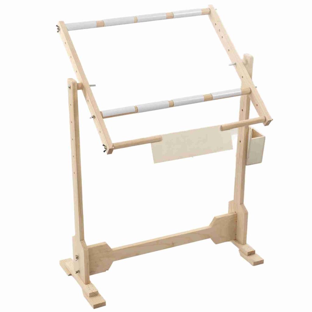 9CT Cross Stitch Frame Floor Stand Wooden Embroidery Tapestry Hoops 50cm
