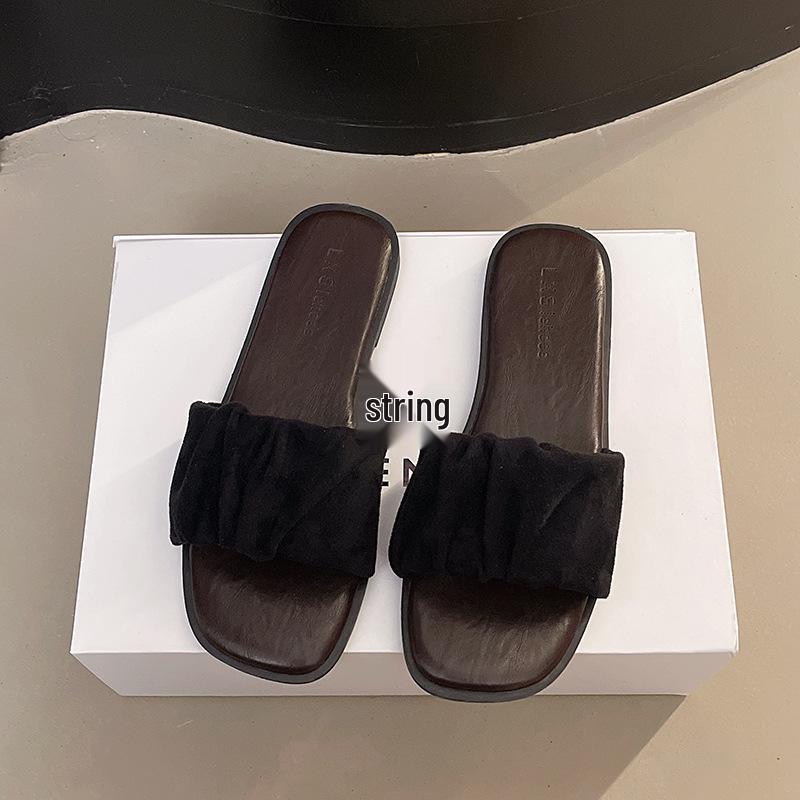 

Женские роскошные летние французские шлепанцы на одной лямке - Модные пляжные сандалии 36