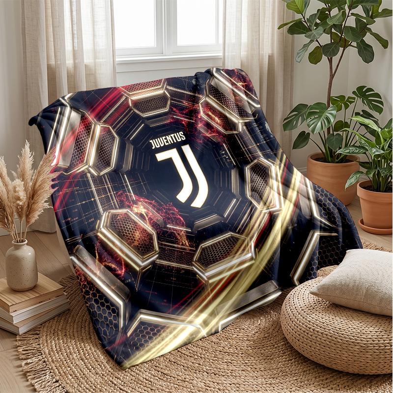 Juventus FC Theme blanket Soft Flannel Blanket Plush Throw Blanket Cozy Sofa Bed Blanket for Home Decor