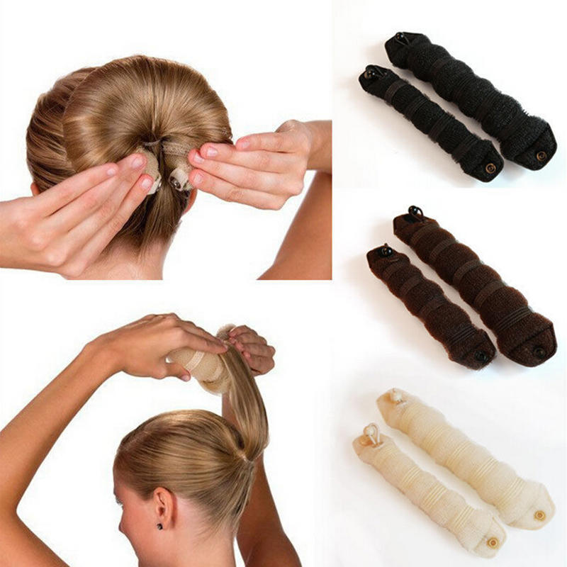 1Pcs Sponge Hair Styling Donut Bun Maker Magic Former Ring Shaper Styler Tool