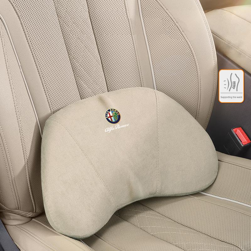 Oreiller de Protection de Cou pour Voiture Appui-tête Coton à Mémoire Support Lombaire Pour Alfa Romeo Giulietta Mito 159 Giulia Stelvio 156 147 Tonale
