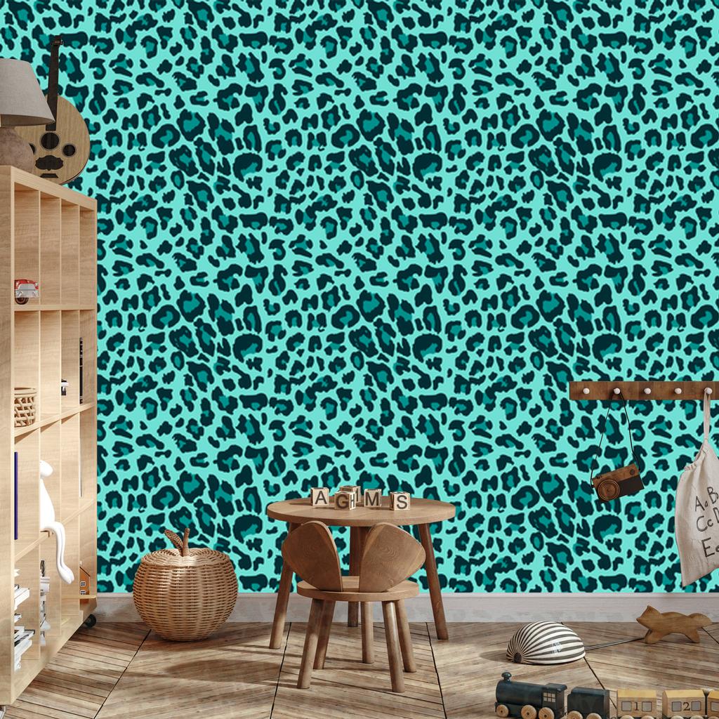 Turquoise Animal Skin Wallpaper Turquoise and Mint 50x1000