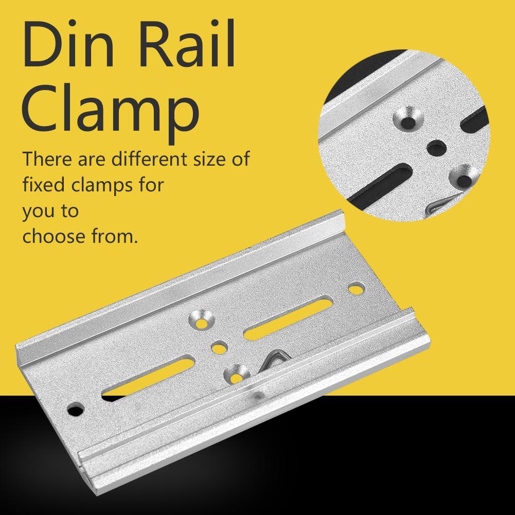 35mm Aluminum Din Rail Fixed Clamp Fasten Clip for Relay Mounting (#8)