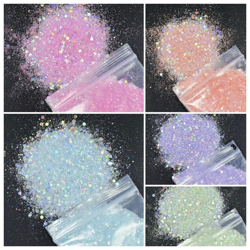 50G PET Glitter Powder Holographic Holographic Glitter New Craft Glitter  Nail Art DIY Decoration