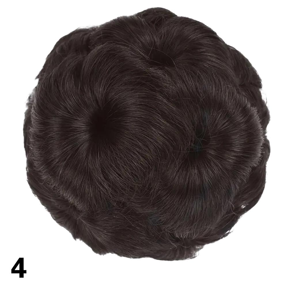 Elegant Women's Synthetic Claw Clip In Short Bun Ponytail Extension Curly Fashion Sofa Bag Hair Extension All Bun Hair Types