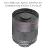 Qiilu 900mm F8 Super Telephoto Mirror Lens Mount Camera Lightweight Ideal for and Landscape Photography Coated Alloy Construction - Compact, Design,