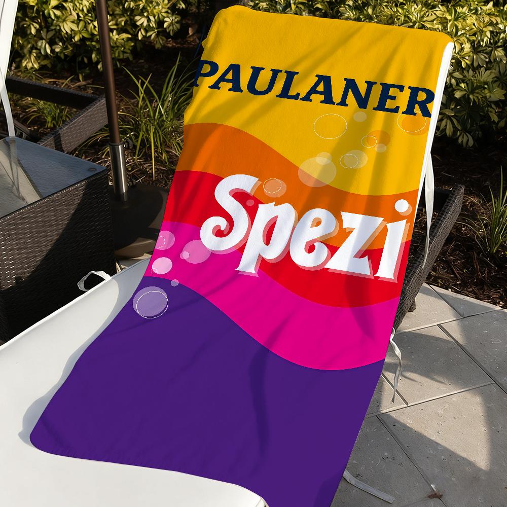 Mode P-Paulaner S-Spezi-S Logo Handtuch Sport Schnelltrocknend Reise Camping Ausrüstung Sanddicht Weich Leicht Großes Strandhandtuch