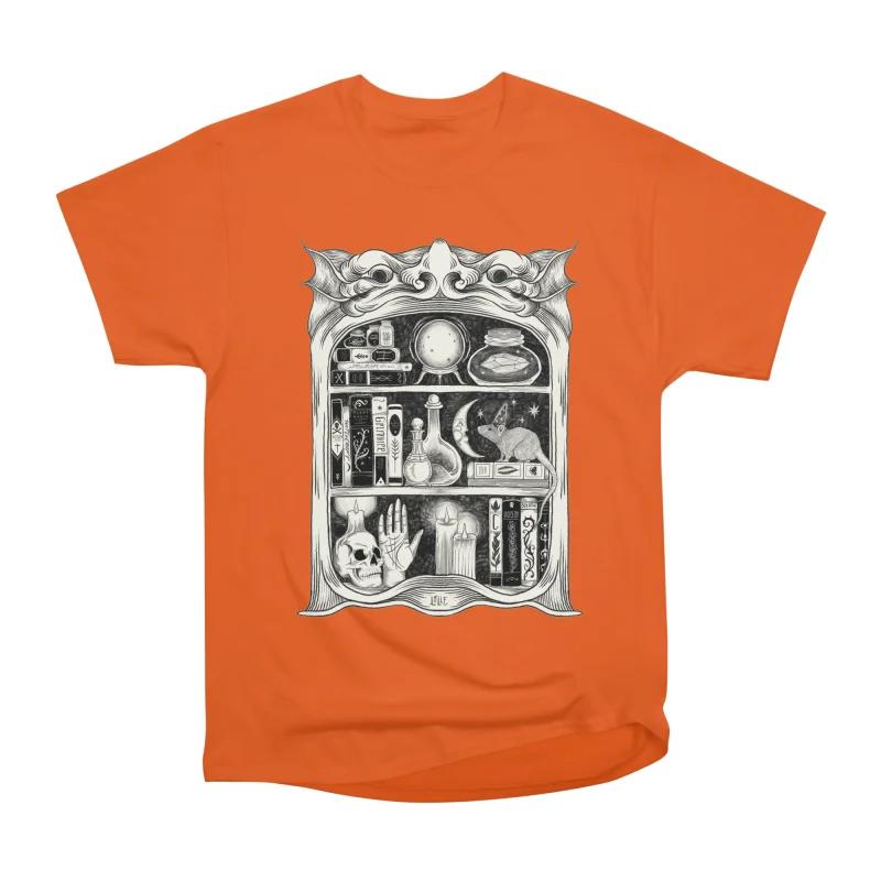 Men Casual Shirts Short Sleeves THE WITCH S CABINET Tees Oversized T-shirts S оранжевый 1780₽