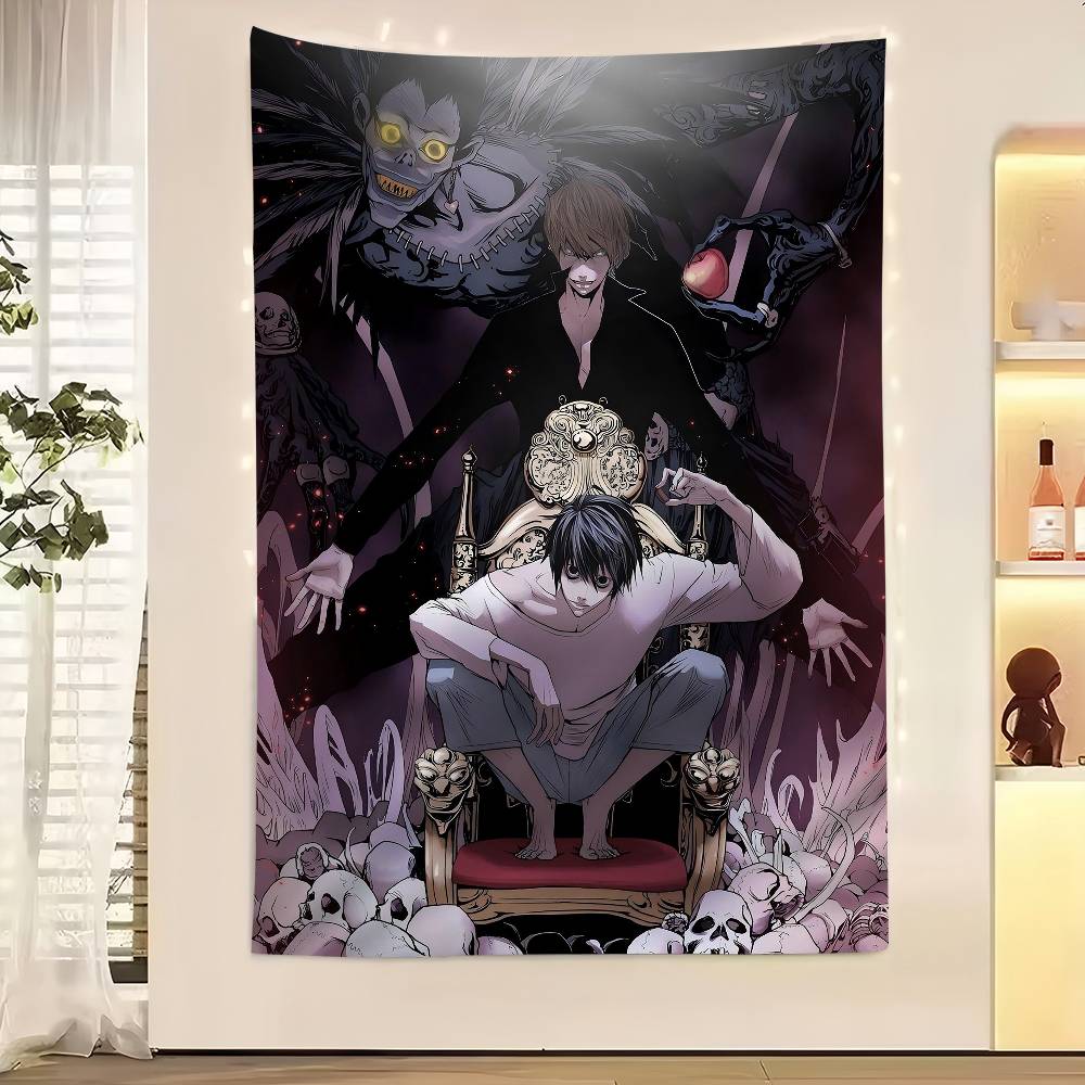 Anime DDeath NNote Japan Cartoon Tapestry Art Printing Japanese Wall Tapestry Anime Wall Hanging Home Decor