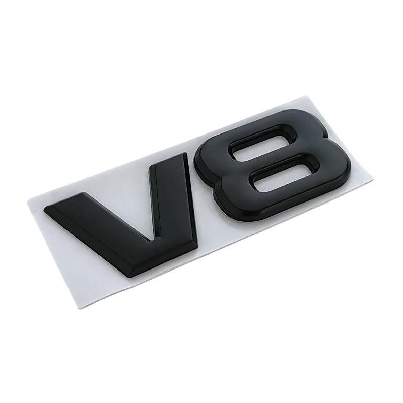 3d Metal Chrome V6 V8 Logo Fender Trunk Emblem Badge Sticker Decals Accessories