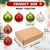 Christmas Ball Ornaments 12 Pieces Hangable Decoration Sparkling 2.36 Inch Glitter Ornaments Balls For Christmas Trees For