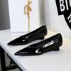 European American banquet women's shoes pointed commuter casual shallow mouth versatile flat-bottomed tapered heel shoes