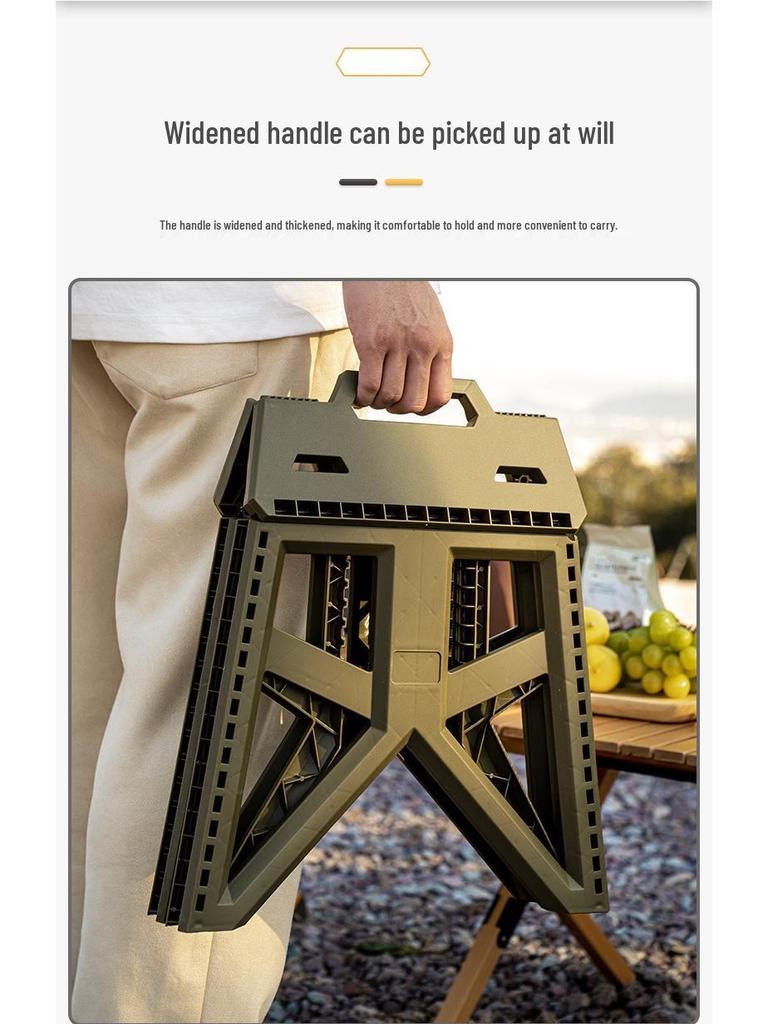 Portable Thickened Folding Stool, Plastic Outdoor & Indoor Small Bench