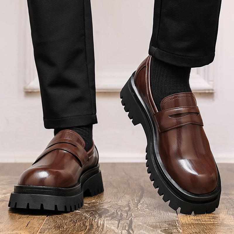 Men's classic thick soled shoes Luxury designer minimalist style Office or leisure business 38-46 Fashion daily versatile