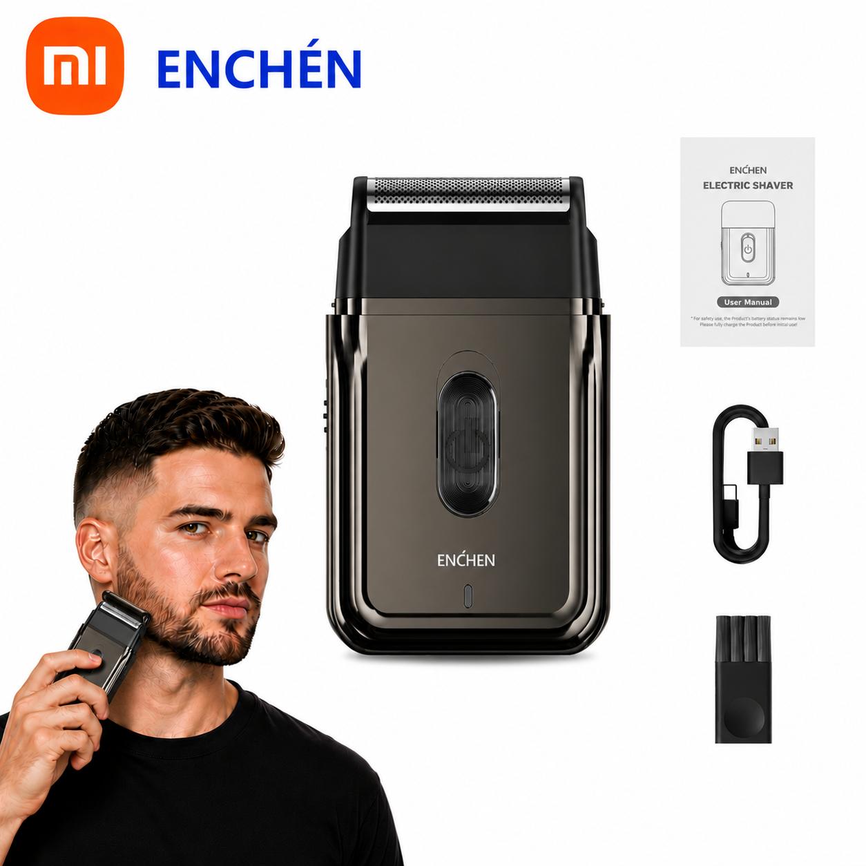 Xiaomi ENCHEN MS003 Mini Electric Shaver Portable Beard Trimmer Cordless Razor Type-C Fast Charging for Men серый