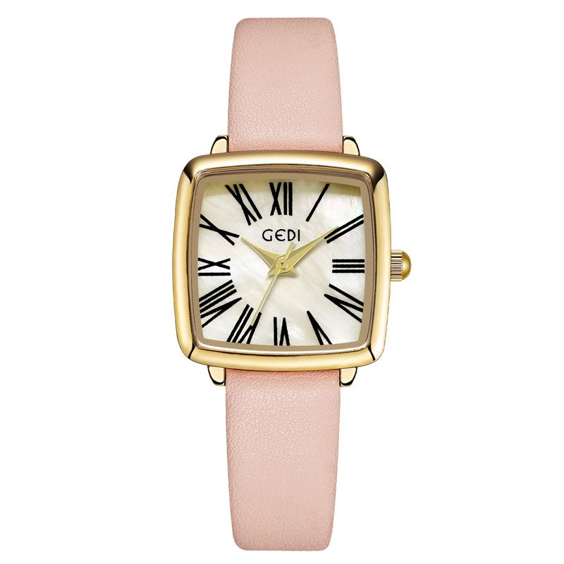 Light Luxury Fritillary Women'S Watch Retro High-Value Square Plate Women'S Watch High-End Fritillary Quartz Watch