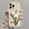 Cold Wind Tulip iPhone11Promax Mobile Phone Case Transparent Applicable Apple 11promax Cream Case 11