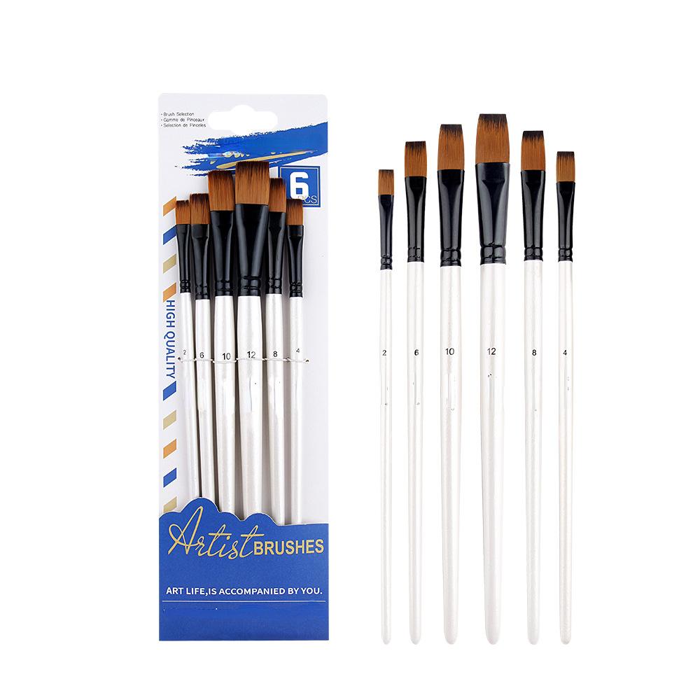 Professional Painting Brush Set Acrylic Oil Watercolors Artist Painting Supplies High Quality White Rod Gouache Nylon