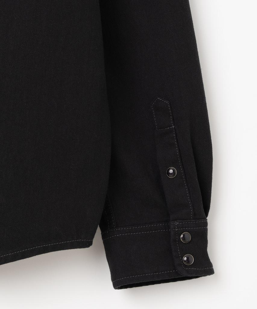 MILLO ARCHIVE Curved Pocket Cowboy Denim Shirt [Matte Black]