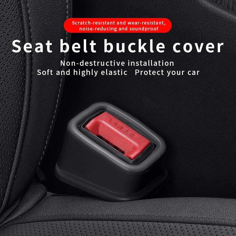 Car Seat Belt Buckle Cover EVA Anti Scratch Seatbelt Button Protector Seat Belt Protection Cover Auto Accessories Auto Interior