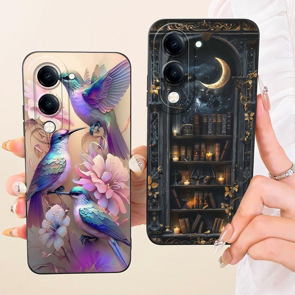 Case For Vivo Y04 Y29s Y19e Y19 2025 Cover V2430 V2446 V2432 Cute Cartoon Cat Rabbit Soft Cover For Vivo T4 Lite V2509 Protector