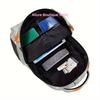 1pc Winter Foxes Backpack with Oversized Storage & Comfortable Straps - Lightweight, Durable Polyester, 2D Flat Print Design, Pe