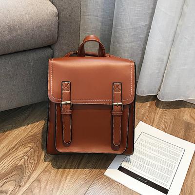 Plecak uniwersytecki w stylu brytyjskim, ładnie wyglądający, PU, jednolity kolor, duża pojemność, prosta torba typu crossbody, uniwersalna torba na ramię