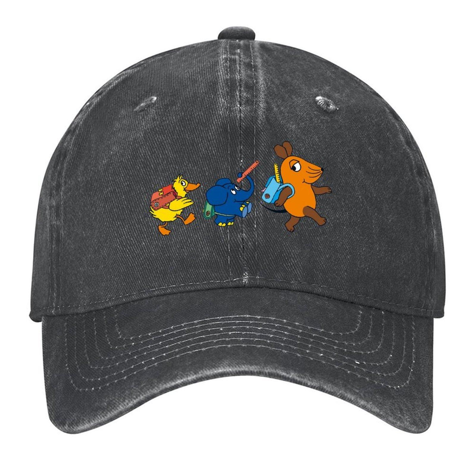 

Back to school Sendung mit der Maus Baseball Cap Golf Hat Man mens big size hat summer hat black Women Hats Mens