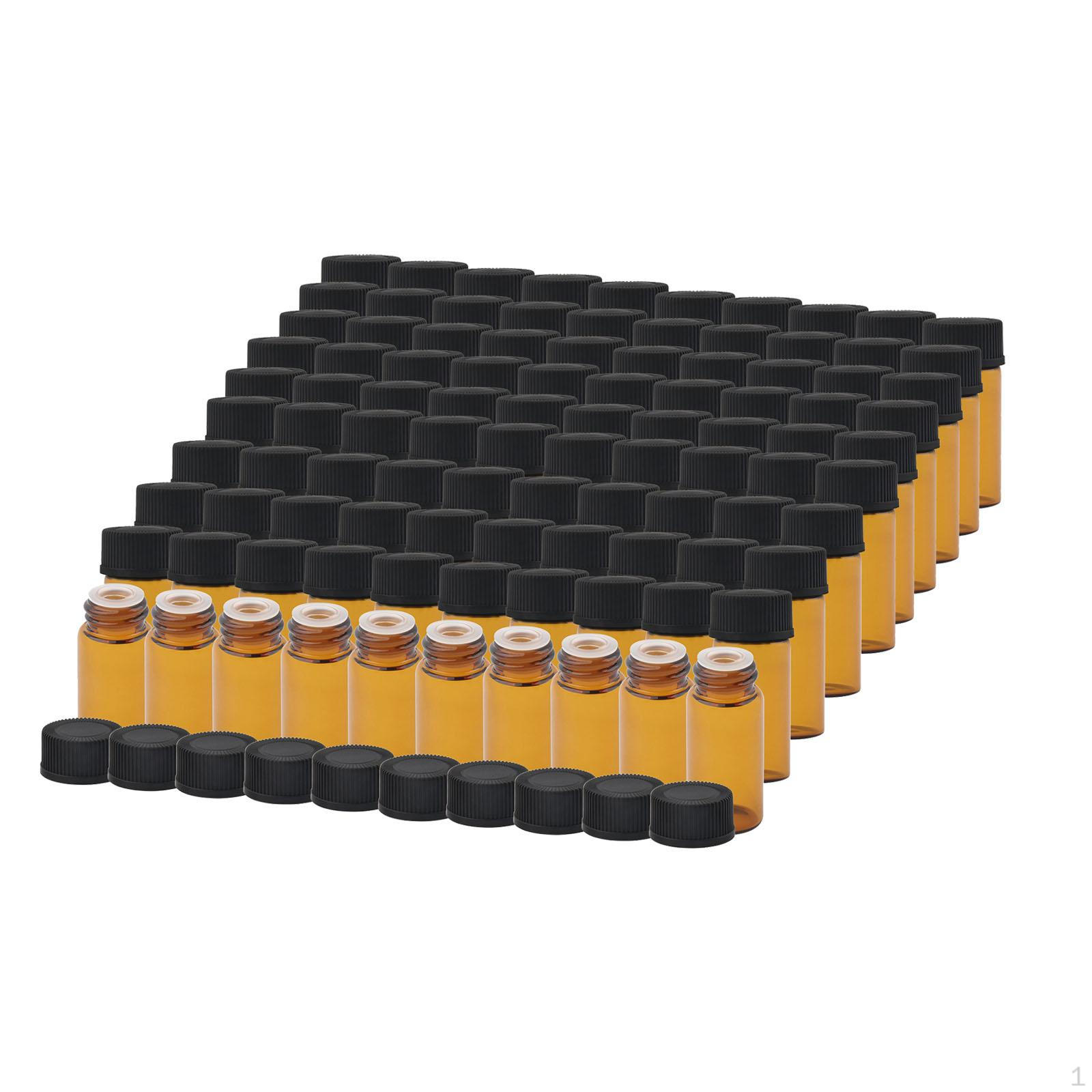 

100 шт. Мини-стеклянные флаконы для парфюмерии, многоразовые подарки на день рождения, размер образца No Hole Stopper 3ml