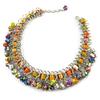 Les Trésors De Lily [N9564] - Multicolored 'New Life' Leather Craft Necklace (handmade)
