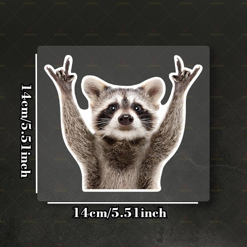 1pc Rock Raccoon Motorcycle Stickers Waterproof for Motorcycle Fairings Fuel Tanks Car Windows Scooters Universal Vinyl Decals