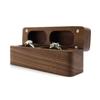 2-Slot Ring Box Walnut Wood Storage Box Rustic Jewelry Display Case  Thanksgiving