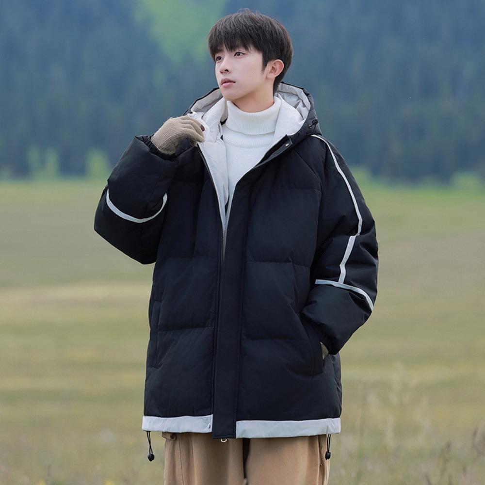 

Осень и зима новые многоцветные опциональные парные хлопковые куртки мужские с капюшоном куртки-пуховики с набивкой из хлопка студенческие 3XL чёрный