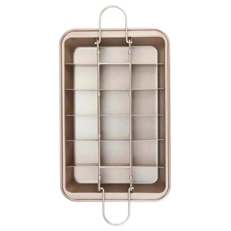 Brownie Pan 18 Pre-slice Nonstick Baking Tray with Dividers Chocolate Cake Mold Square Baking Pan Bakeware