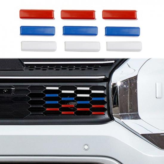 

Front Grille Air Intake Tri-Color Trim Accessories For Mitsubishi Outlander
