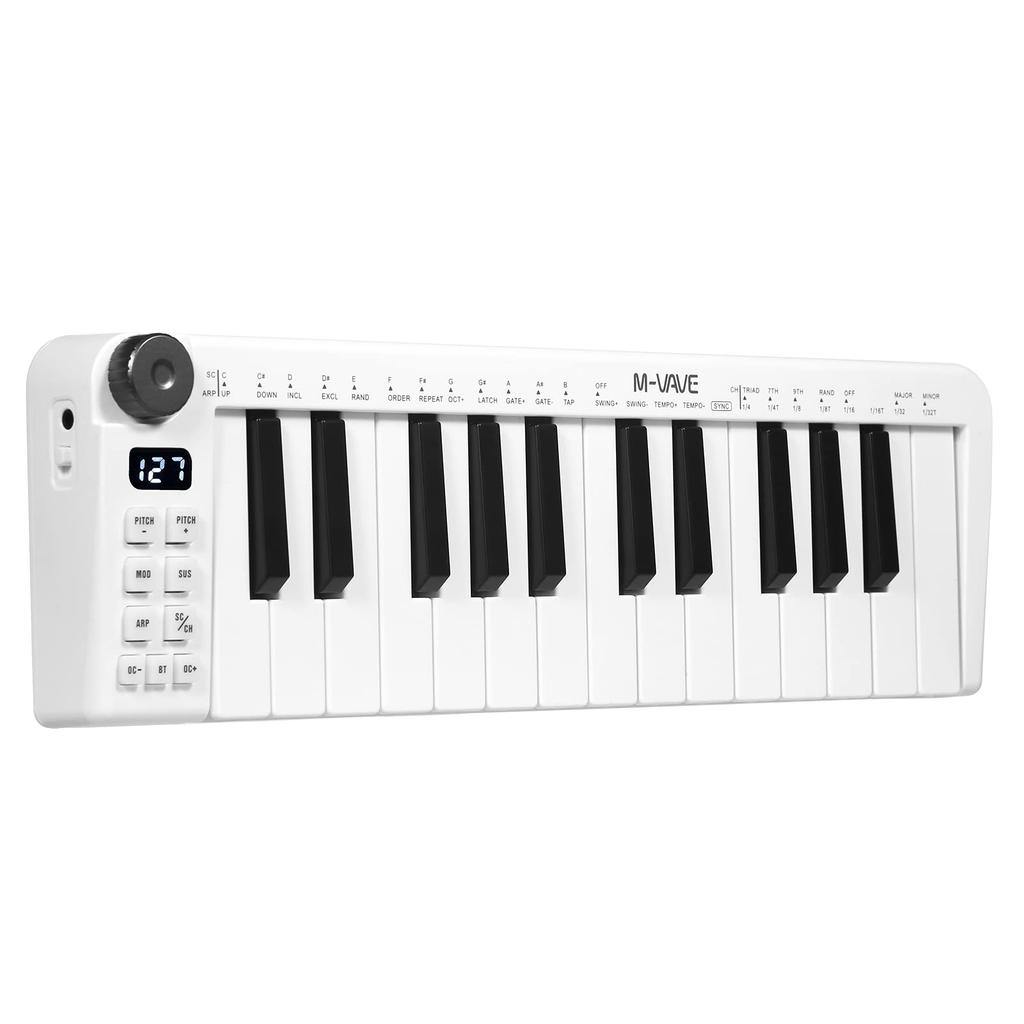 MIDI Rechargeable MIDI Control Mini Portable USB Keyboard MIDI 25 1 Knob SMK-25mini Keyboard, 25-Key Keyboard, Controller, Velocity-Sensitive Keys,