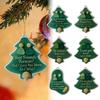 Christmas Pendant Xmas Tree Stocking Shape 2D Acrylic Seaside Festive Decoration