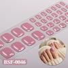 Gel Toenail Strips with File Easy Apply Remove No LED Lamp Needed Adhesive Nail Sticker Home Manicure DIY Toe Nail Polish Wrap
