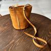 Johnature Casual Women Mini Bag Simple Solid Color Genuine Leather Versatile Small Bucket Shoulder & Crossbody Bags