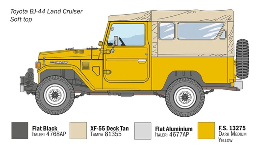 Italeri Toyota Land Cruiser ITA3630 1/24 BJ-44 Soft/Hard