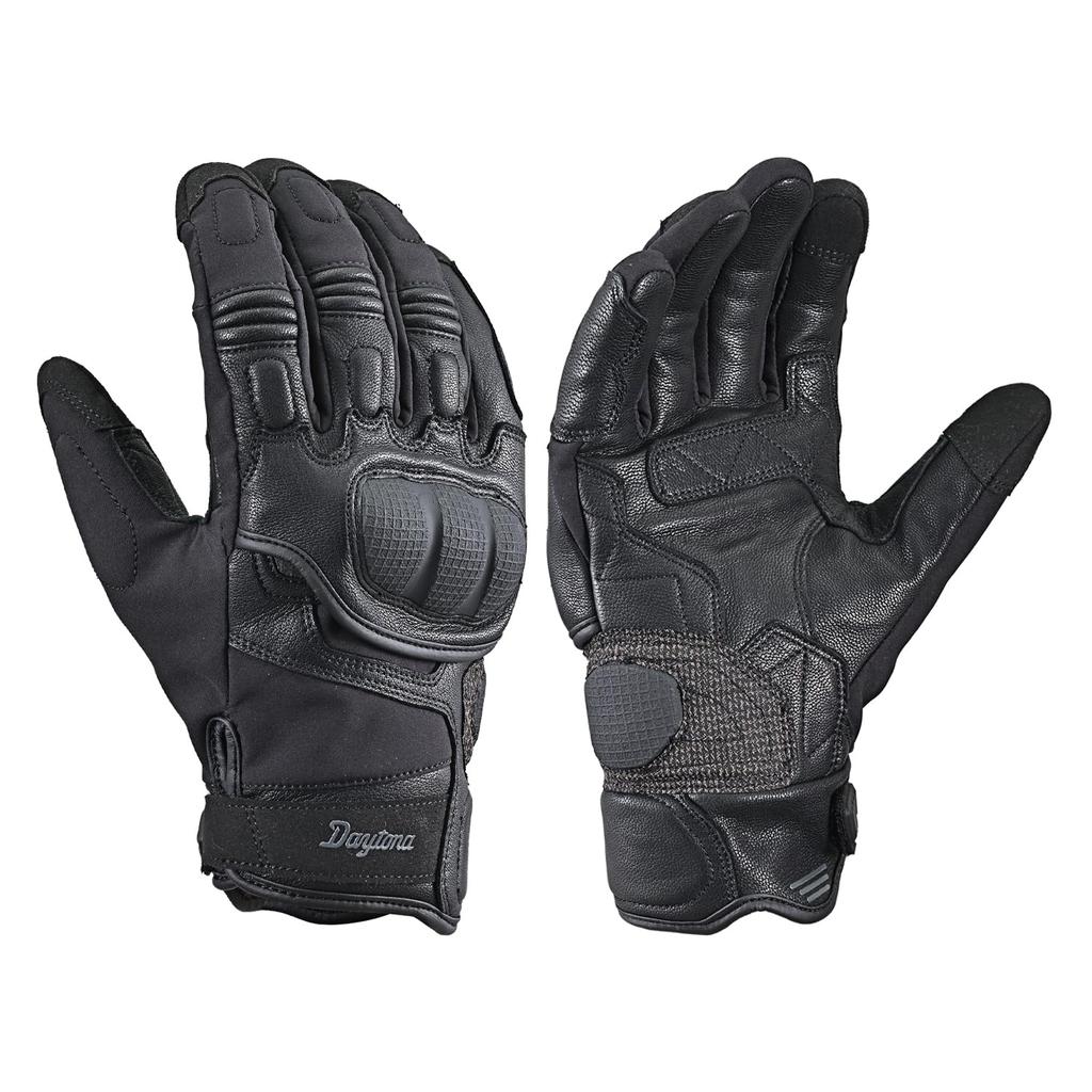 Daytona Motorcycle Winter Leather Waterproof and Hard Smartphone Comfortable Winter Gloves Size 49090 Gloves, (Goat Leather), Windproof, Protector,