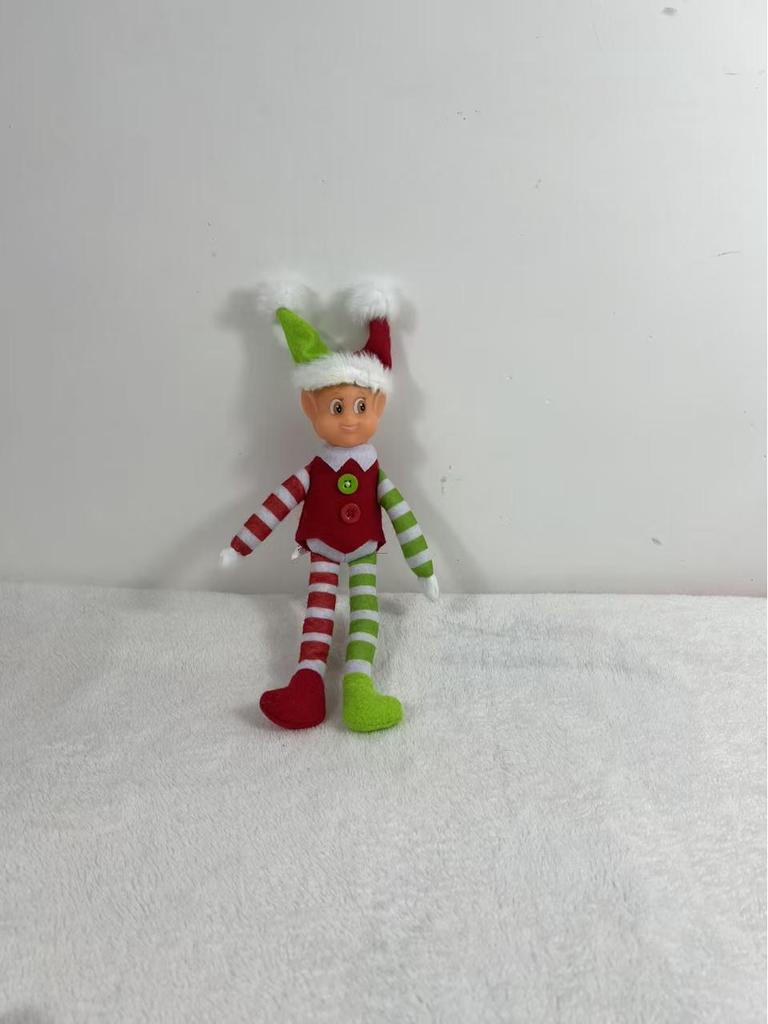 Christmas Elf Silicone Doll Ornament - Festive Atmosphere Bookshelf Decoration