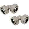 NYSUS 3/4 Inch Equal Elbow Fitting, Tube Fitting for 3/4 Inch Tubing System,2 Pack
