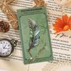 Vintage Feather Gold Stamped Metal Bookmark with Metal Chain Pendant Exquisite Bookmark Book Page Divider Office Stationery